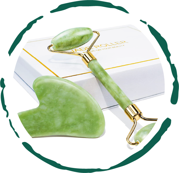 Jade Roller & Gua Sha Gift Box - facial roller