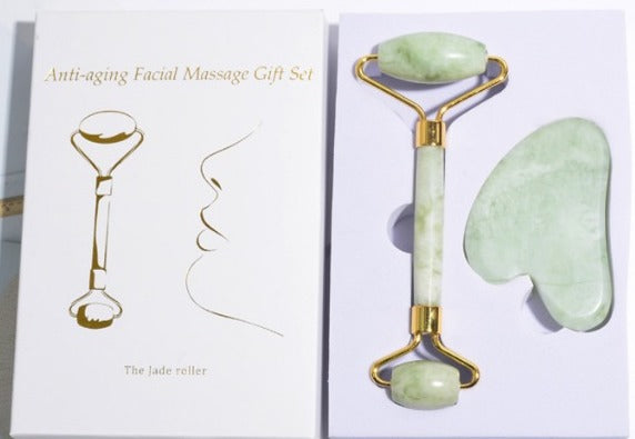 Jade Roller & Gua Sha Gift Box - facial roller