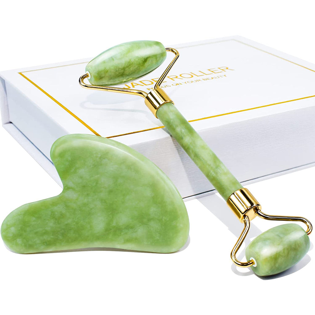 Jade Roller & Gua Sha Gift Box - facial roller